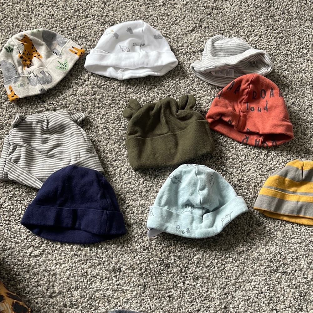 Lot of baby hats